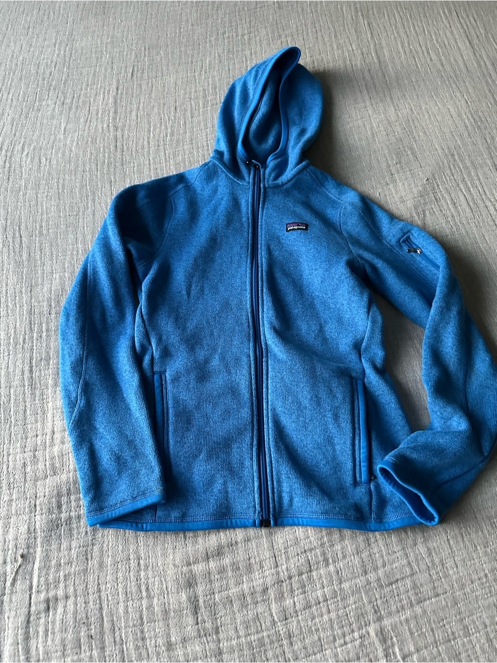 Patagonia Women's Blue Full‑Zip Hooded Fleece Better Sweater Jacket